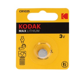 Батарейка литиевая Kodak Max, CR1025-1BL, 3В, блистер, 1 шт.