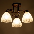 Люстра Ласни 3хE27 40Вт венге 45х45х28 см BayerLux - фото 35312609