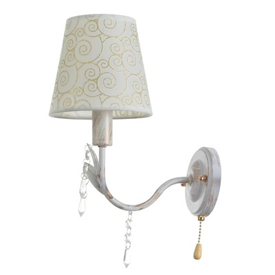 Бра Адель 1хE14 40 Вт белый с золотой патиной 26×15×26 см