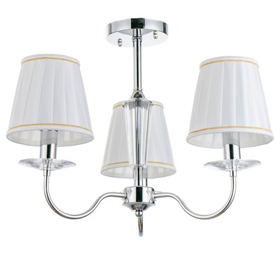 Люстра потолочная BayerLux «Авиталь», 3xЕ14, 40 Вт, хром, 58×58×80 см