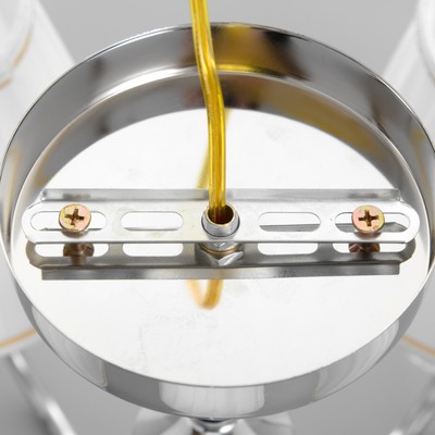 Люстра потолочная BayerLux «Авиталь», 5xЕ14, 40 Вт, хром, 58×58×80 см