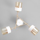 Люстра "Джина" 3xЕ27 40Вт бело-золотой 62х62х25 см BayerLux - фото 24441490