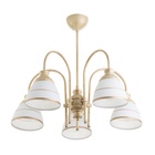 Светильник потолочный BayerLux «Дэфия», люстра 5×Е27, 40 Вт, золото, 57×57×40 см - фото 22143195