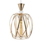 Светильник BayerLux "Лоэрин" Е27 40Вт золото 18х18х80 см - фото 22143255