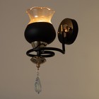 Бра «Лира» Е27 40 Вт черный 25×18×35 см - фото 3837156