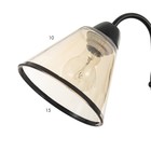 Бра "Эдотт" Е27 40Вт черный - фото 46194788