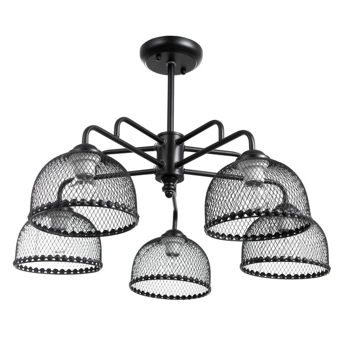 Люстра «Лаймин» 5хЕ27 40 Вт черный 60×60×40 см BayerLux - Фото 1