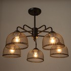 Люстра «Лаймин» 5хЕ27 40 Вт черный 60×60×40 см BayerLux - Фото 3