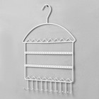 Органайзер для украшений «Вешалка», 28×6,7×36 см, цвет белый - Фото 3