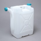 Канистра пищевая «Бочонок», 25 л, пластиковая, со сливом, белая - Фото 3