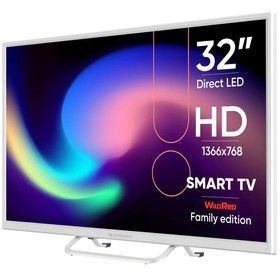 

Телевизор Topdevice TDTV32BS02H_WE, 32", 1366x768,DVB-T2/C/S2,HDMI 3, USB 2, Smart TV, белый