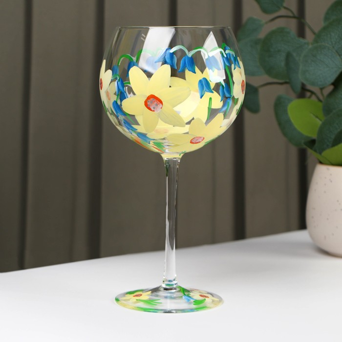 Бокал «Калиса», 600 мл, 11×21 см, стекло, разноцветный - Фото 1