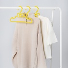 Плечики - вешалки для одежды Доляна, 28.5×0.4×14.5 см, 10 шт., детские, жёлтые - Фото 6