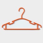 Плечики - вешалки для одежды детские Доляна, 26×15 см, 6 шт, цвет оранжевый - Фото 4