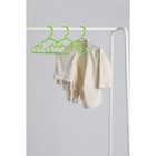 Плечики - вешалки для одежды детские Доляна, 26,5×14 см, 10 шт, цвет зелёный - фото 7900195