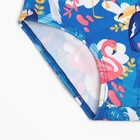 Купальник слитный, цвет синий/фламинго, рост 98 см - фото 22144287