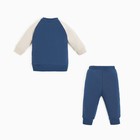 Костюм: толстовка и брюки Крошка Я Street style, рост 74-80 см, синий - Фото 4