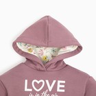Костюм: толстовка и брюки Крошка Я Flower, рост 68-74 см, сиреневый 9455272 - фото 10406346