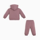 Костюм: толстовка и брюки Крошка Я Flower, рост 86-92 см, сиреневый - фото 22144622