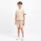 Комплект для мальчика (рубашка, шорты) MINAKU цвет бежевый, рост 104 - фото 321387499
