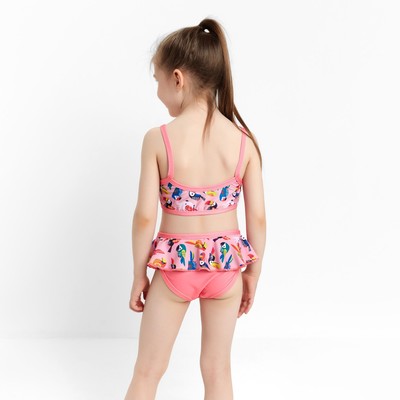 Купальник раздельный для девочки, цвет розовый, рост 110-116 см