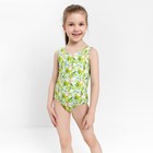 Купальник слитный для девочки, цвет зелёный, рост 92-98 см - фото 24365676