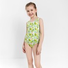 Купальник слитный для девочки, цвет зелёный, рост 92-98 см - фото 24365678