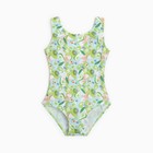 Купальник слитный для девочки, цвет зелёный, рост 98-104 см - фото 22144805