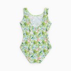 Купальник слитный для девочки, цвет зелёный, рост 128-134 см - фото 24365690