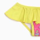 Купальник раздельный для девочки, цвет розовый/жёлтый, рост 110-116 см - Фото 3