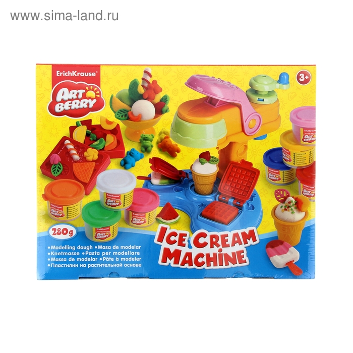 Пластилин на растительной основе набор 8 цветов*35г Ice Cream Machine 35631 - Фото 1