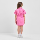 Платье детское с карманами KAFTAN, размер 34 (122-128 см), цвет ярко-розовый - Фото 3