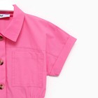 Платье детское с карманами KAFTAN, размер 34 (122-128 см), цвет ярко-розовый - Фото 8