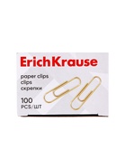 Скрепки канцелярские ErichKrause, 28 мм, 100 шт., омедненные, картонная упаковка - Фото 6