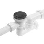 Сифон для ванны «АНИ Пласт» EC255BL, d=40×50 мм, регулируемый, с гофрой, клик-клак, черный - Фото 2