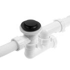 Сифон для ванны «АНИ Пласт» EC255BL, d=40×50 мм, регулируемый, с гофрой, клик-клак, черный - Фото 3