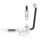 Сифон для ванны «АНИ Пласт» EC255BL, d=40×50 мм, регулируемый, с гофрой, клик-клак, черный - Фото 5
