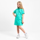 Платье детское с карманами KAFTAN, размер 34 (122-128 см), цвет зелёный - Фото 2