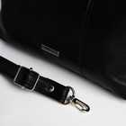Сумка-тоут "Саломея" на молнии, наружный карман, длинный ремень, цвет чёрный - Фото 9