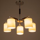 Люстра ЭкономСвет «Техник», Е27, 5×60 Вт, 50×50×39 см, хром, чёрная - Фото 3