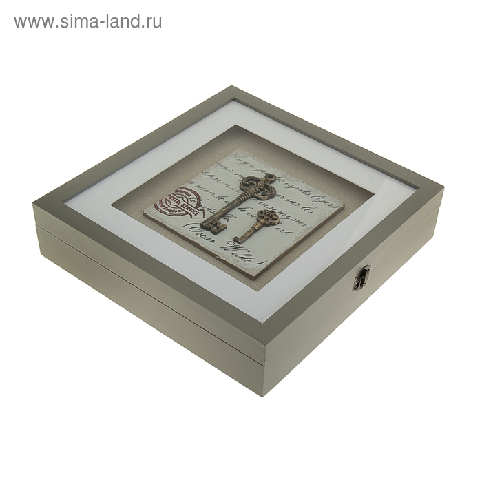 Шкатулка "Старинные ключи" 30х30х7 см - Фото 1