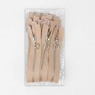 Молния металлическая, №4, разъёмная, замок автомат, 45 см, цвет бежевый/серебряный (комплект 10 шт) - фото 24246598