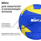 Мяч волейбольный MINSA, PU, машинная сшивка, 18 панелей, р. 5 - фото 6877257