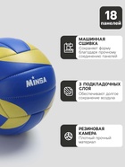 Волейбольный мяч MINSA, машинная сшивка, 18 панелей, р. 5, TPU - Фото 2