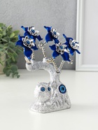 Фигурка от сглаза «Цветущее дерево. Филин со слитком золота», серебро, синий, 16×5.5×18.5 см - Фото 2