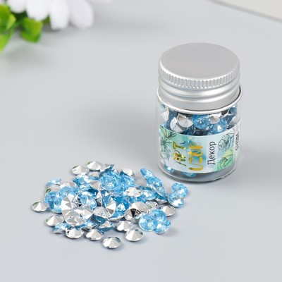 Декор для творчества в бутылочке «Стразы. Светло-голубой», набор 250 шт., d=0.6 см, 4×3×3 см