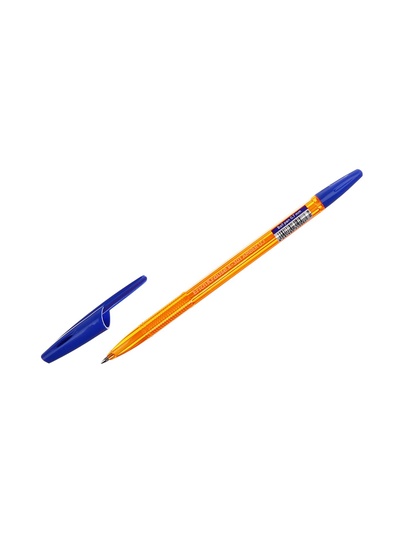 Ручка шариковая ErichKrause. R=301 Amber Stick, синий стержень, узел 1 мм