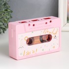 Сувенир музыкальный механический "Аудиокассета. Розовый стиль" 17х11х5 см - Фото 2