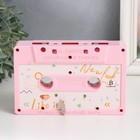 Сувенир музыкальный механический "Аудиокассета. Розовый стиль" 17х11х5 см - фото 6877520