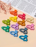 Крабик для волос «Крыло бабочки», матовый, 7 см, МИКС (комплект 11 шт) - фото 53381279